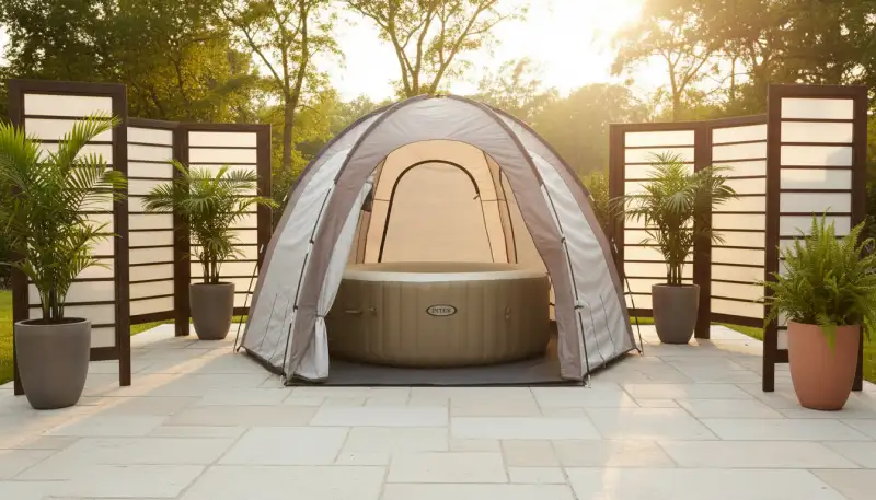 Flexible Sichtschutzlösungen für Outdoor-Spas