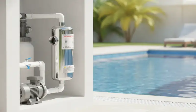 Poolwärme mit Rohrbündelwärmetauscher