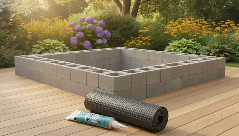 Schalungssteine: Fundament für den Terrassen-Whirlpool