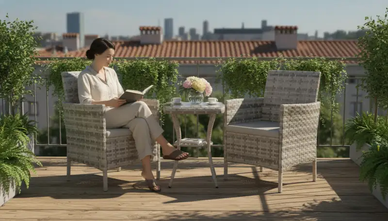 UDPATIO Gartenmöbel: Das 3-teilige Lounge Set für Ihren Balkon im Trend-Check